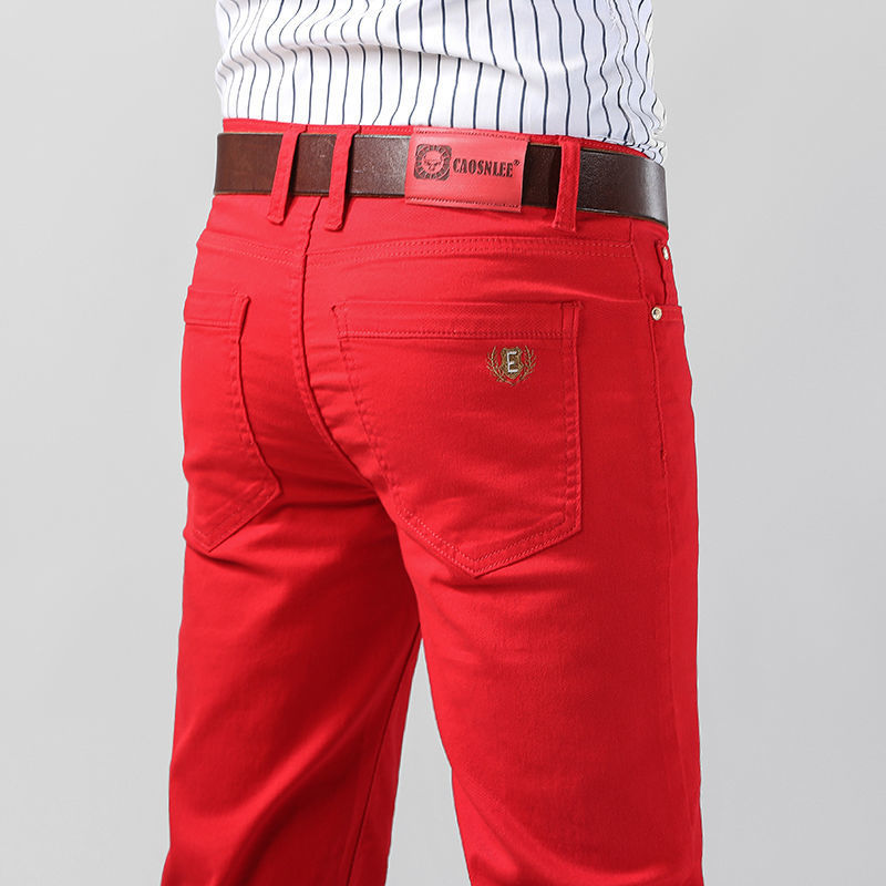 Men's Colorful Denim Stretch S - Aglaonema Red 评论和价格