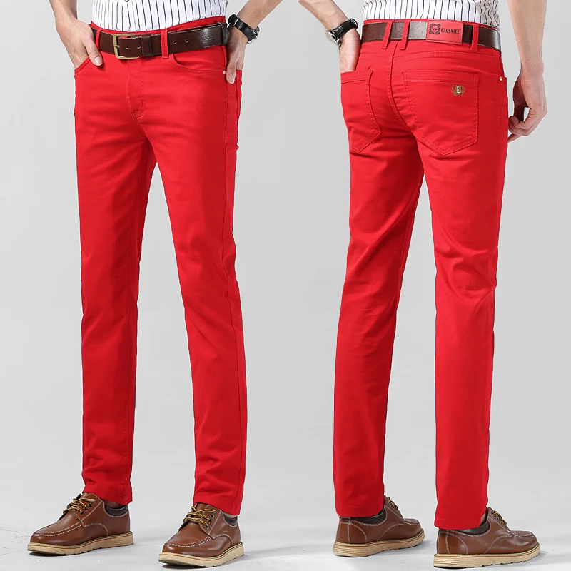 Men's Colorful Denim Stretch S - Aglaonema Red 评论和价格