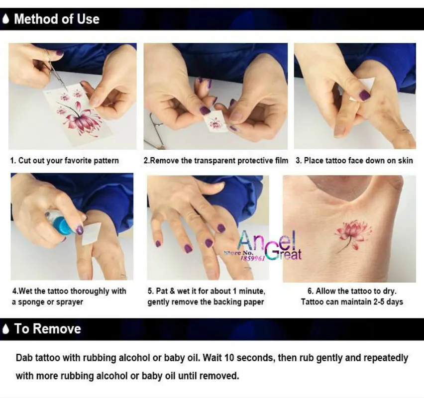Anime BLEACH Temporary Tattoos - Aglaonema Red 评论和价格