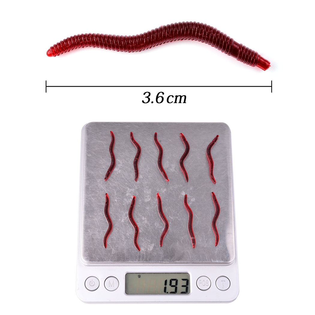50pcs Lifelike Red Worm Soft L - Aglaonema Red 评论和价格