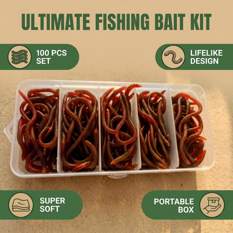 100pcs Soft Lure Bass Bream Bl - Aglaonema Red 评论和价格