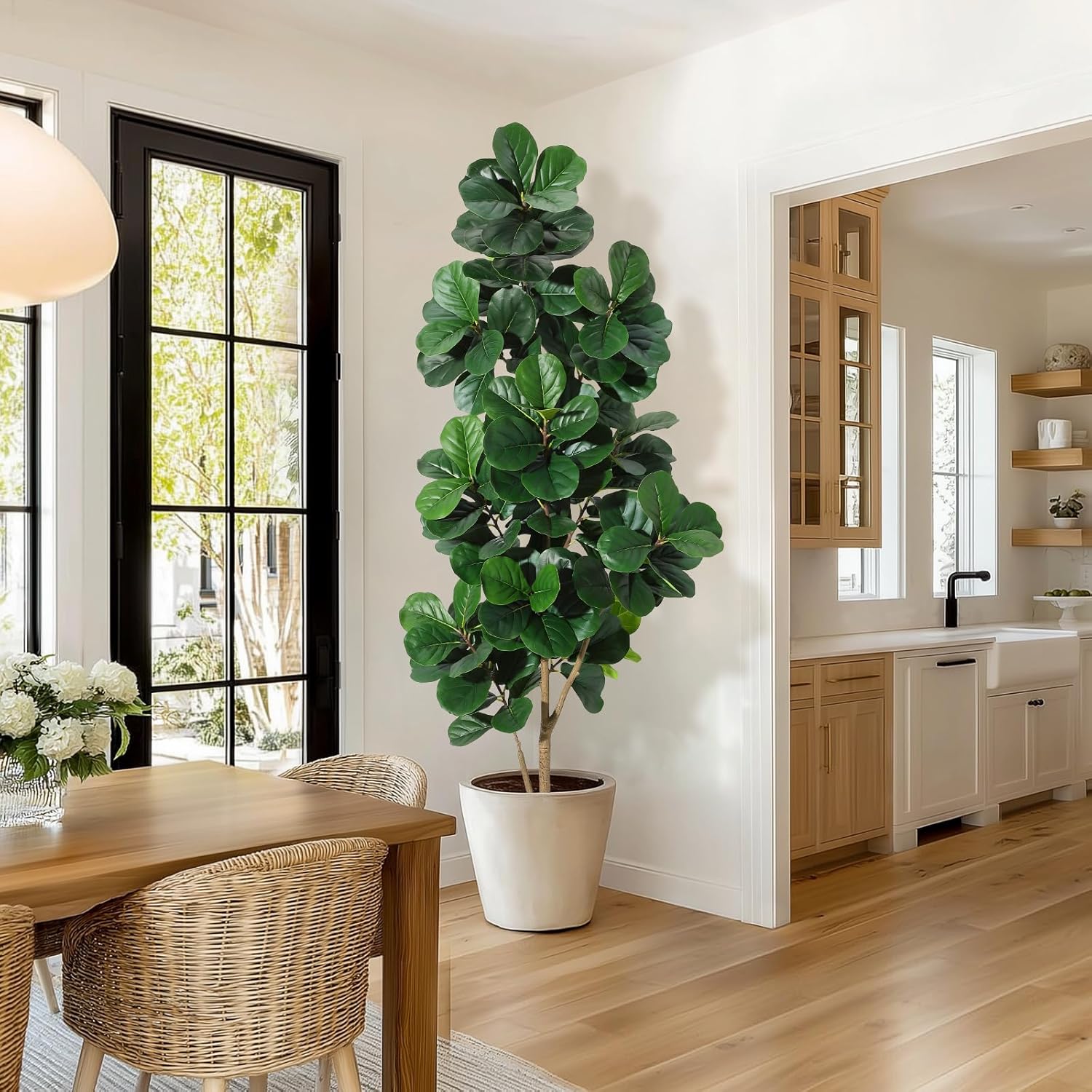 4FT/5FT/6FT/7FT Fiddle Leaf Fi - Ficus Lyrata Tree 评论和价格