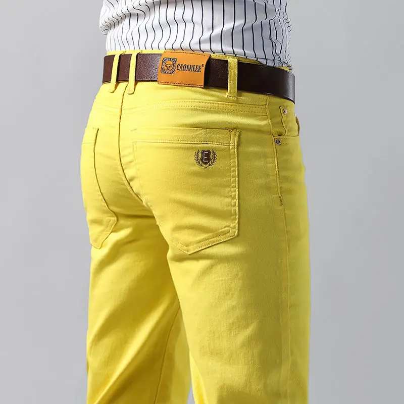 5 Colors Men's Colorful Denim  - Aglaonema Red 评论和价格