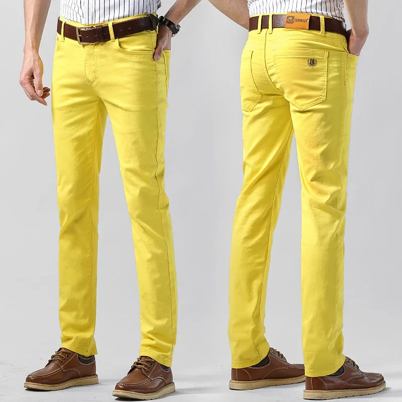 5 Colors Men's Colorful Denim  - Aglaonema Red 评论和价格